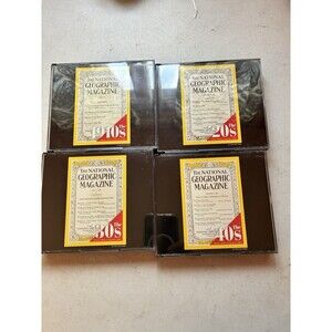 National Geographic CD-ROM Lot 1920s 1930s 1940s 3 Disc Sets Vintage PC Mac